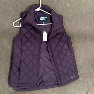 NWT Lands’ End Purple Vest